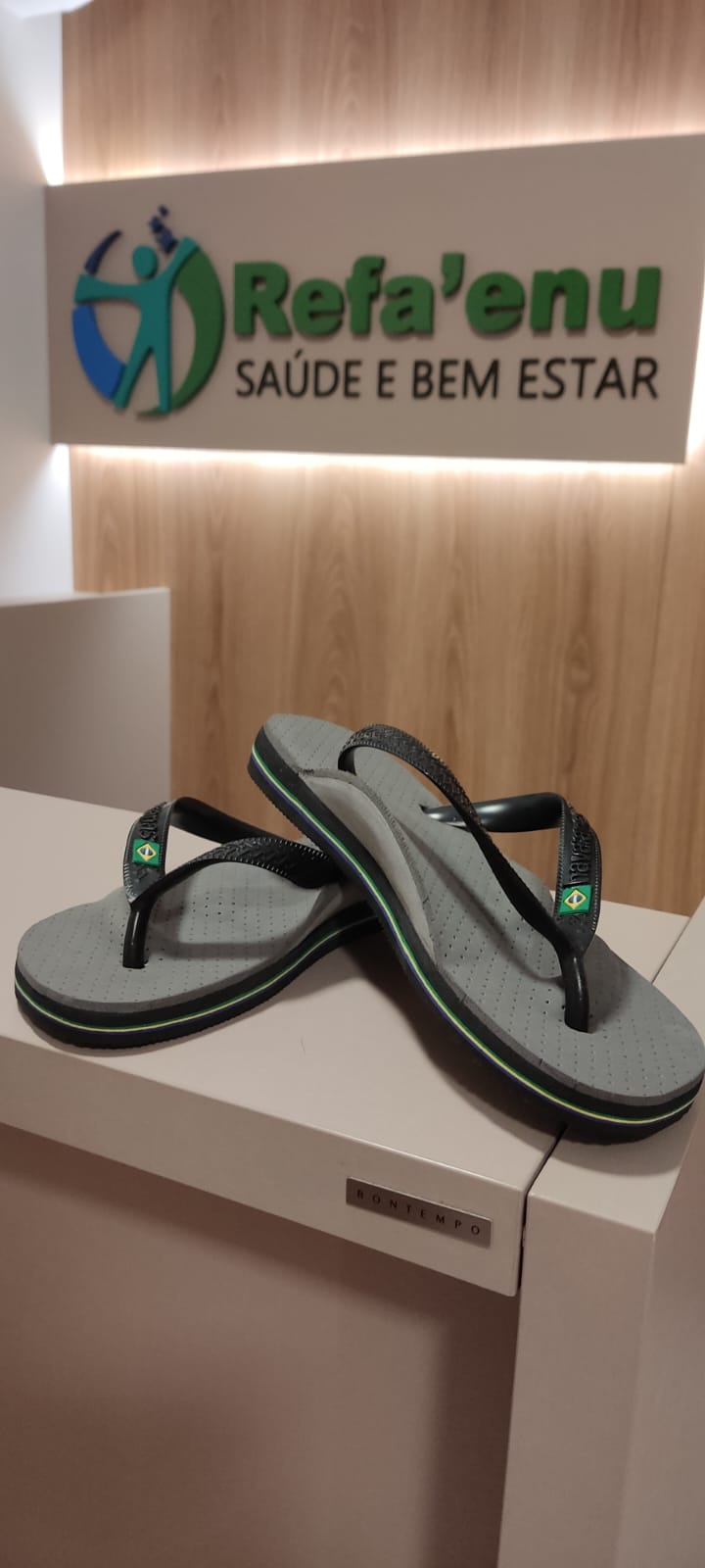 Palmilha no chinelo